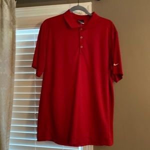 Mens Nike Golf Polo - Red - L